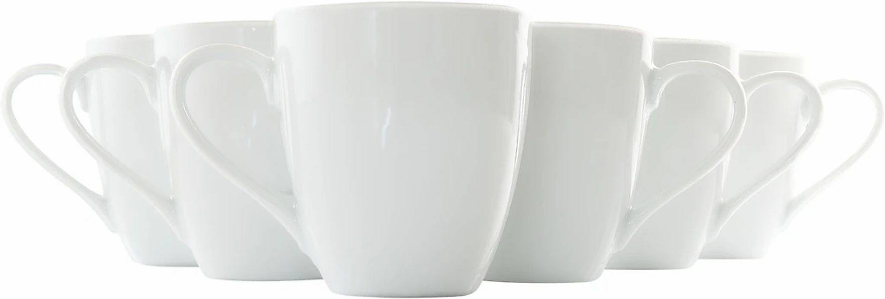 Retsch Arzberg Becher großer XXL Henkelbecher in gefällig bauchiger Form, 6 günstig online kaufen