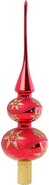 Krebs Glas Lauscha Christbaumspitze Doppelspitze Dekor, günstig online kaufen