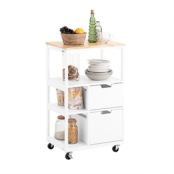 SoBuy Küchenwagen FKW111, Rollwagen, Beistelltisch, Küchenregal, günstig online kaufen