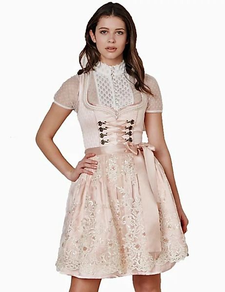 Krüger Madl Dirndl 'Junia' Spitzenschürze 411965, Rosé - 50cm günstig online kaufen