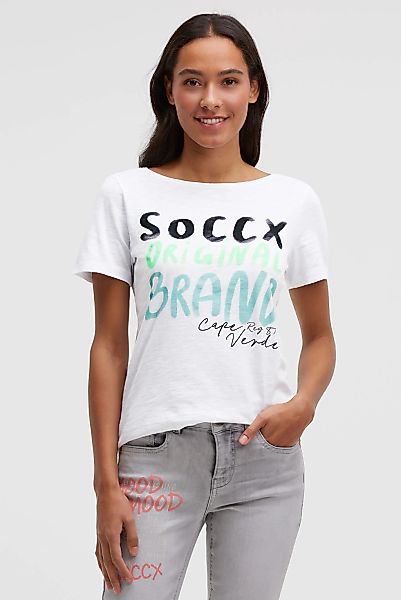 SOCCX Rundhalsshirt aus Baumwolle günstig online kaufen