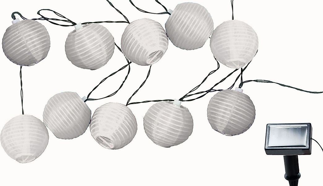 Spetebo LED-Girlande Solar Beleuchtung 10 Lampions günstig online kaufen