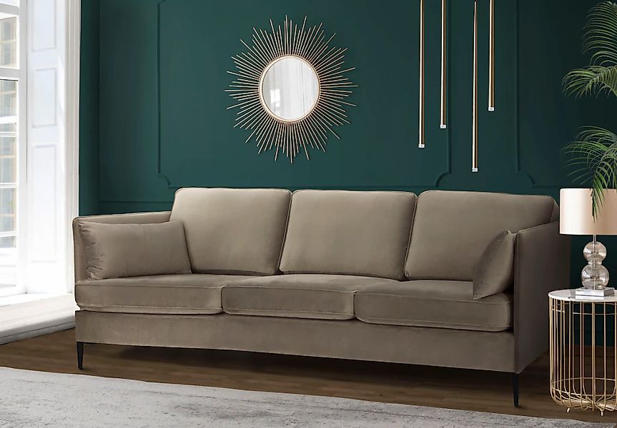 Home affaire 3-Sitzer "Light" inklusive loser Zierkissen, mit schmalen Arml günstig online kaufen