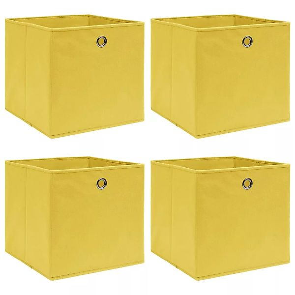 Aufbewahrungsboxen 4 Stk. Gelb 32×32×32 Cm Stoff günstig online kaufen