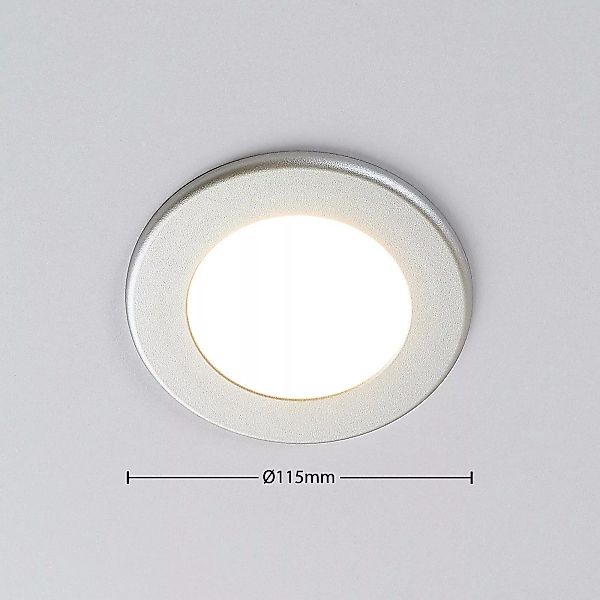 LED-Einbaustrahler Joki silber 3000K rund 11,5cm günstig online kaufen