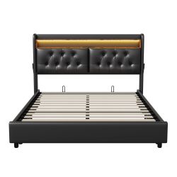Furnishings Home Polsterbett Stauraumbett LED Doppelbett günstig online kaufen