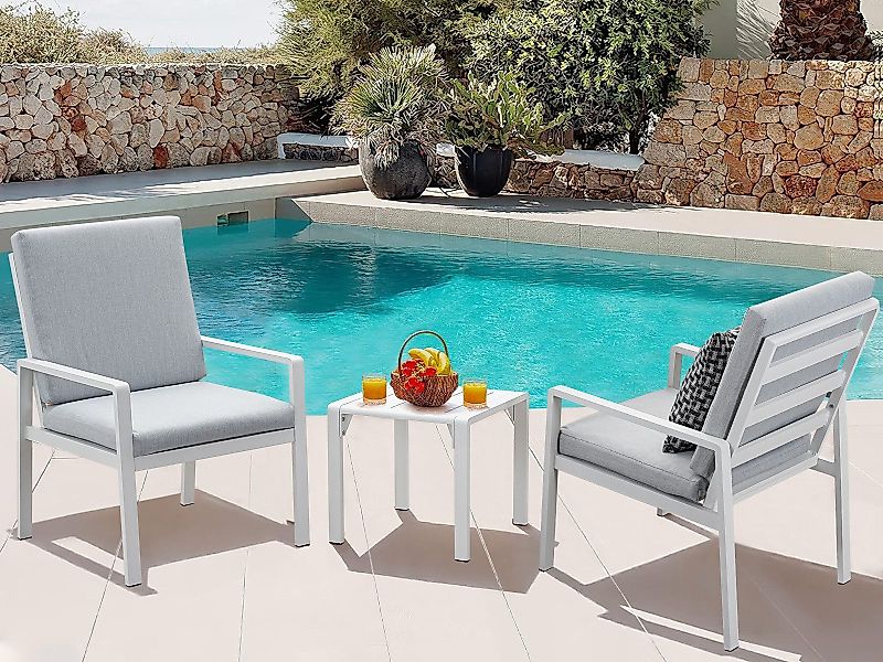 MeXo Gartenlounge-Set Aluminium Gartenmöbel-Set, (Balkonmöbel Set, günstig online kaufen