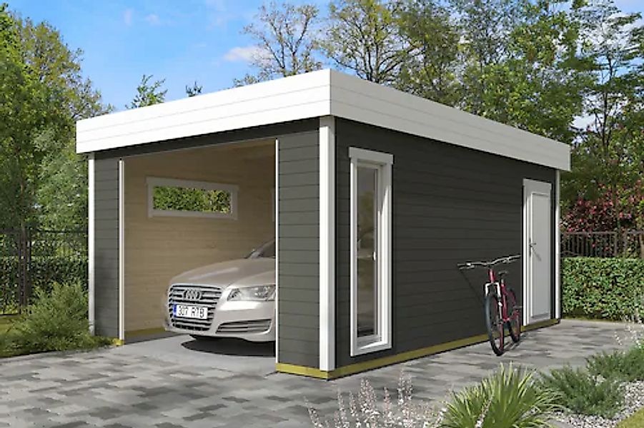 Nordic Holz Garage »BAHAMAS 2« BxT: 380x560 cm, ohne Tor günstig online kaufen