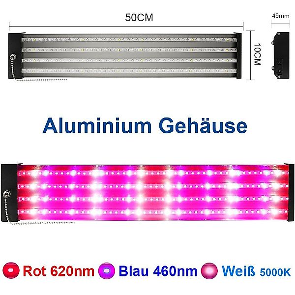 MUPOO Pflanzenlampe Grow Lampe Vollspektrum, Zugkettenschalter günstig online kaufen