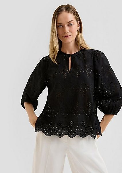 s.Oliver BLACK LABEL Langarmbluse Semitransparente Bluse günstig online kaufen