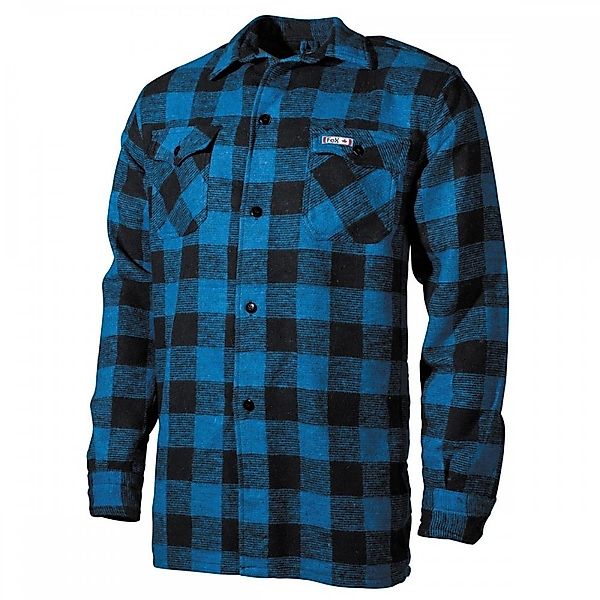 FoxOutdoor Flanellhemd Holzfällerhemd, blau/schwarz, kariert - günstig online kaufen