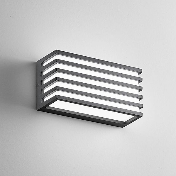 LED-Außenwandlampe Dukrot, anthrazit, Breite 22 cm, Metall günstig online kaufen