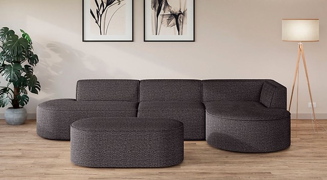 OTTO home Ecksofa »EIVIND Designer Sofa mit Ottomane rechts/links, B/T/H: 3 günstig online kaufen