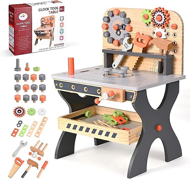 Daskoo Spielwerkbank Spielwerkbank Multifunktionale Holz-Werkbank für günstig online kaufen