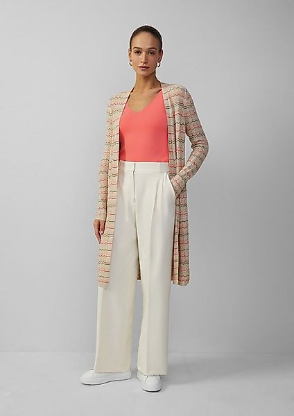 s.Oliver Cardigan Strickjacke Longcardigan mit Zick-Zack-Muster und Glitzer günstig online kaufen