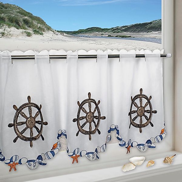Delindo Lifestyle Gardine Steuerrad, Stangendurchzug (1 günstig online kaufen