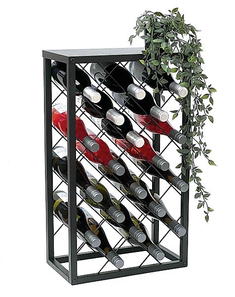 DanDiBo Weinregal Metall Schwarz Stehend 96434 günstig online kaufen
