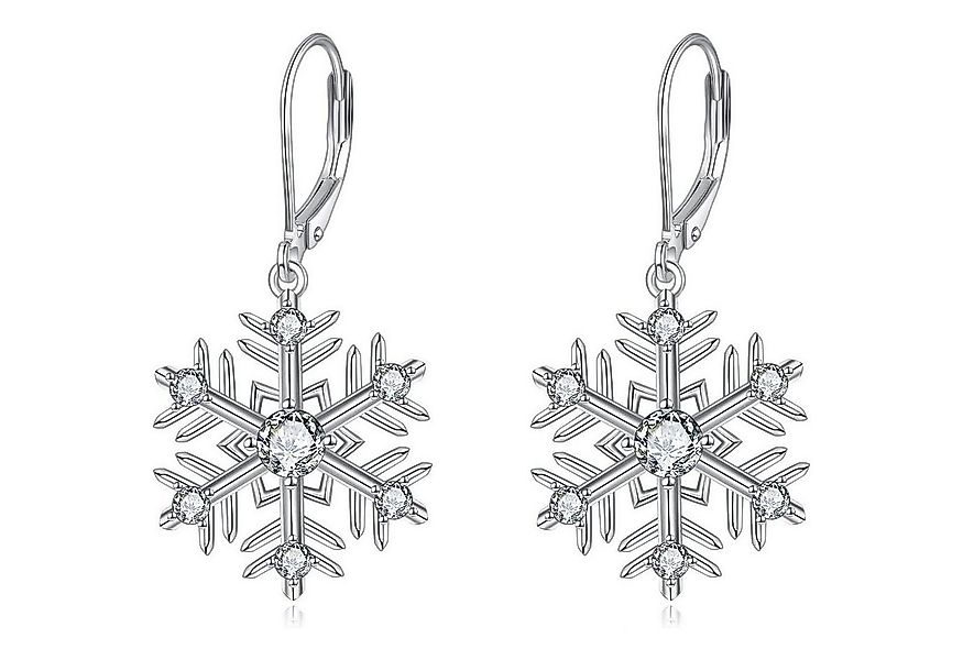 LuxusKollektion Schmuckset Ohrstecker Damen 925 Sterling Silber Schneeflock günstig online kaufen
