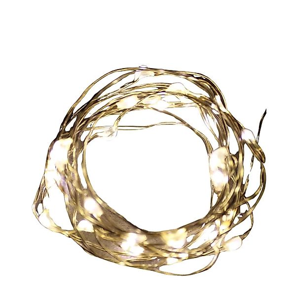 Lex 80er Micro LED Drahtlichterkette Batteriekette Lichterkette Deko Warmwe günstig online kaufen