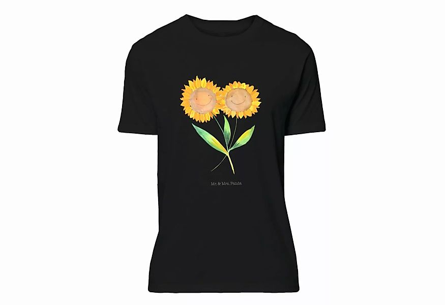 Mr. & Mrs. Panda T-Shirt Sonnenblume - Schwarz - Geschenk, Blumen Deko, Spr günstig online kaufen