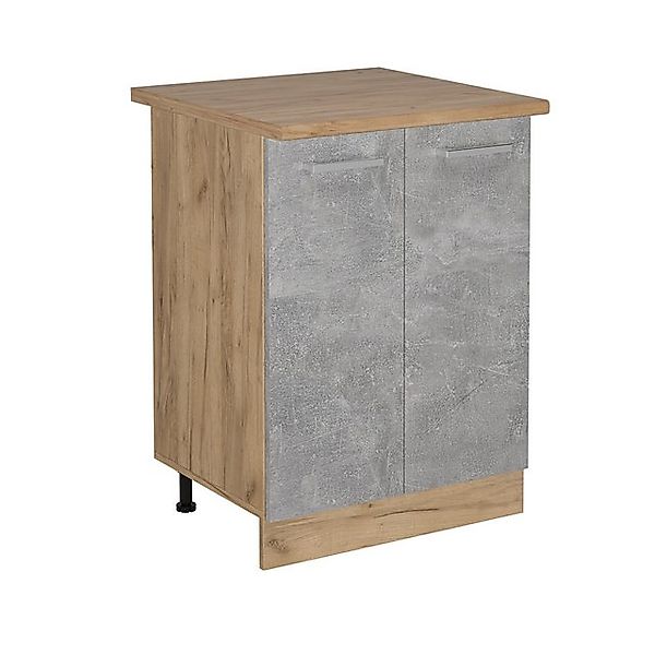 Vicco Unterschrank R-Line, Beton/Goldkraft Eiche, 60 cm, AP Eiche günstig online kaufen