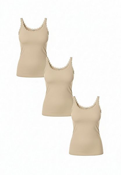 Diademita Tanktop COTTON LACE Tanktop Frauen 3er Pack (Set, 3-tlg., 3er Pac günstig online kaufen