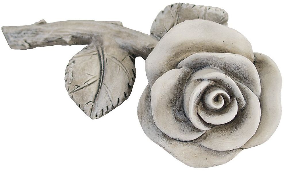 matches21 HOME & HOBBY Dekofigur Rose Blüte mit Stiel & Blatt Grabdeko Poly günstig online kaufen
