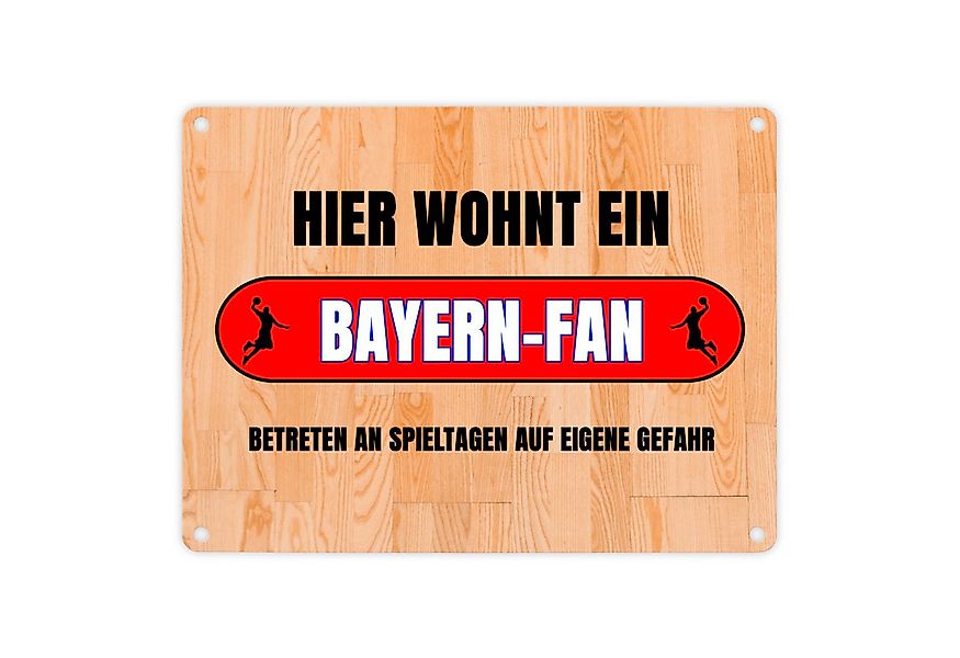 speecheese Metallschild Hier wohnt ein Bayern Fan Metallschild in 15x20 cm günstig online kaufen