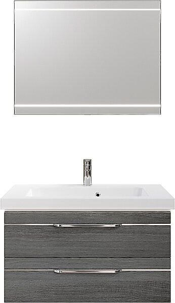 Saphir Badmöbel-Set »Balto 2-teilig Mineralmarmor-Waschtisch mit LED-Spiege günstig online kaufen