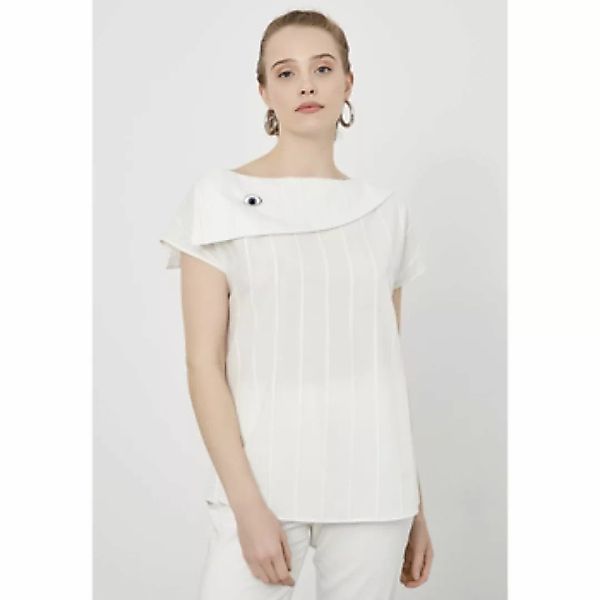 Just Like You  Blusen Gestreifte, schulterfreie Bluse mit asymmetrischem Kr günstig online kaufen