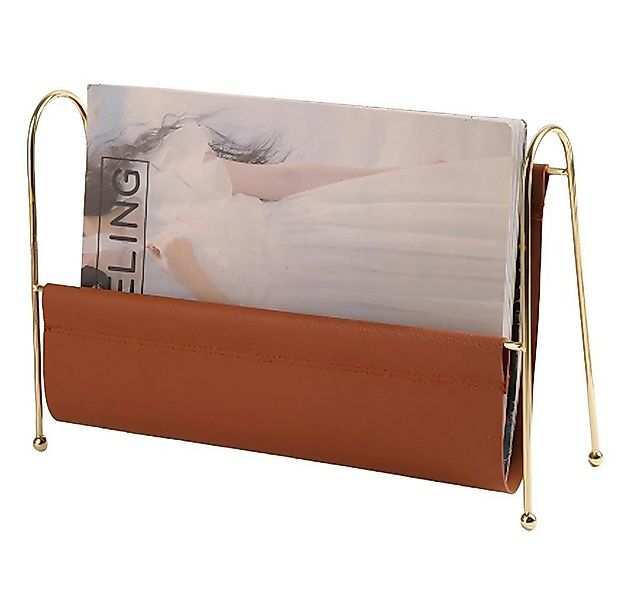 BlingBin Zeitungsständer Zeitschriftenhalter aus Leder Lagerregal (1er Set, günstig online kaufen