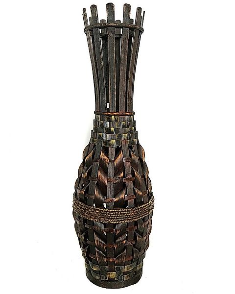 Yudu Bodenvase Bodenvase Blumenvase Pflanztopf Bambus Design handgearbeitet günstig online kaufen