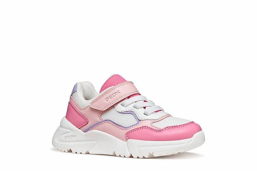 Geox Sneaker "J LOFTUS GIRL" Klettschuh mit bunten Kontrastbesätzen, Größen günstig online kaufen
