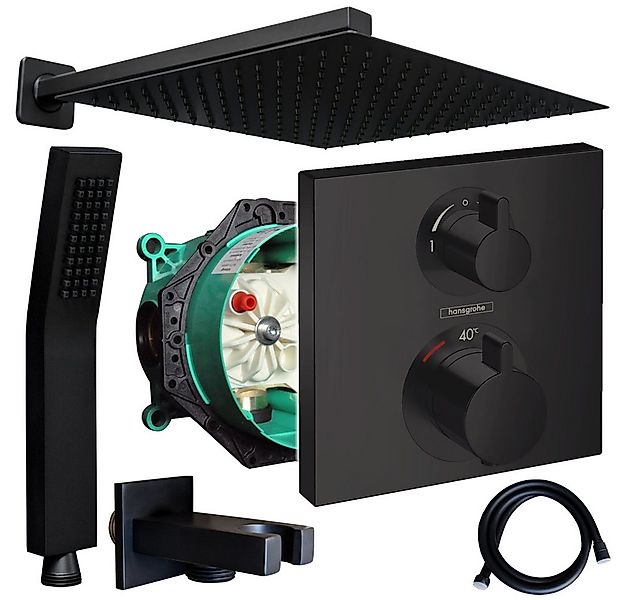 Hansgrohe und Jowi Duscharmatur Ecostat Square Thermostat, Duschsystem mit günstig online kaufen
