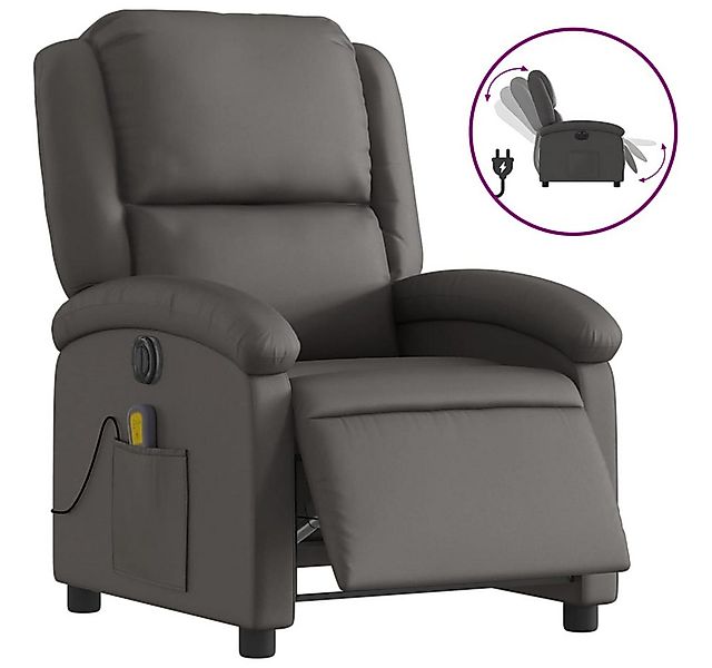 furnicato Relaxsessel Elektrischer Fernsehsessel Grau 71x86,5x99,5 cm mit E günstig online kaufen