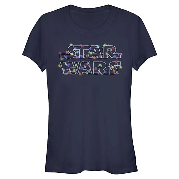 Star Wars - Logo Christmas Lights - Weihnachten - Frauen T-Shirt günstig online kaufen