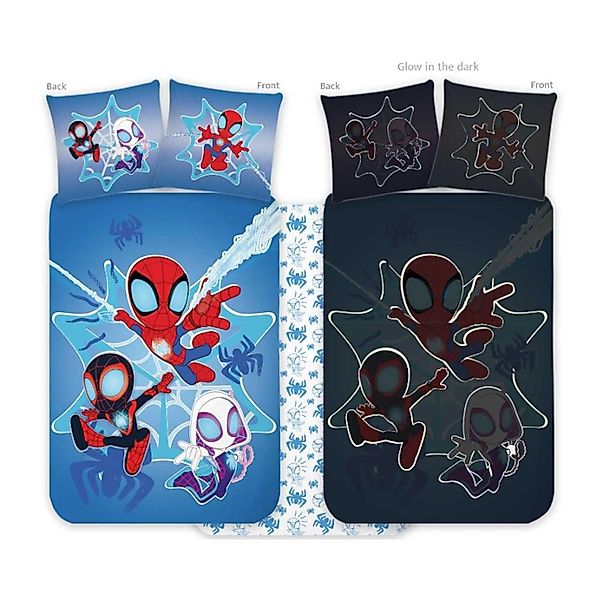 MARVEL Babybettwäsche Spidey Baby-Bettwäsche mit Glow-in-the-Dark günstig online kaufen