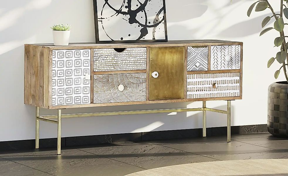 Gutmann Factory Lowboard "Linea", Kommode mit detailreichen Verzierungen, S günstig online kaufen