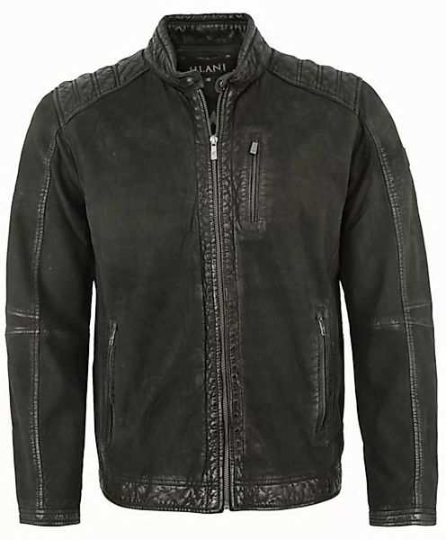 Jilani Lederjacke Raigo Jilani - Herren Lederjacke Lammnubuk schwarz günstig online kaufen