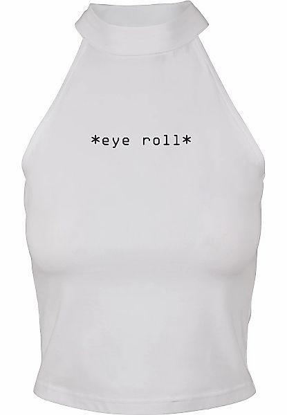 Miss Tee Tanktop "Miss Tee Damen Eye Roll Turtleneck Short Top" günstig online kaufen