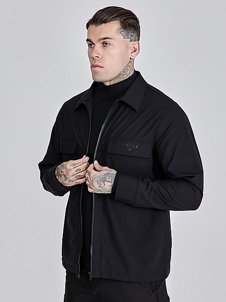 Siksilk Hemdjacke SikSilk Herren Schwarzes Utility Overshirt günstig online kaufen