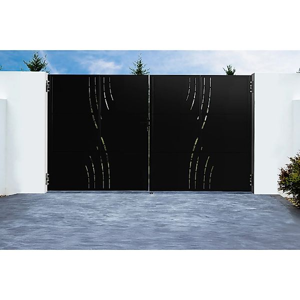 Casanoov 3 5 M Nali Veleta H 200 Cm Mattschwarzes Flügeltor Aus Stahl günstig online kaufen