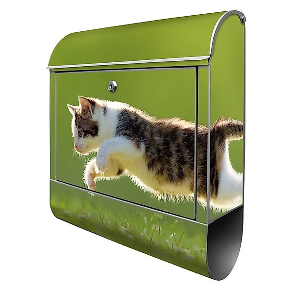 Banjado Design Briefkasten Silber Pulverbeschichtet 39x47x14cm 2 Schlüssel günstig online kaufen