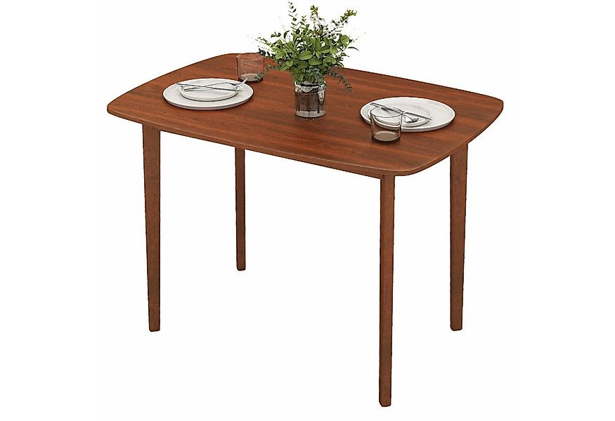 KOMFOTTEU Esstisch, Küchentisch mit Beinen aus Gummibaumholz, für 4 Persone günstig online kaufen