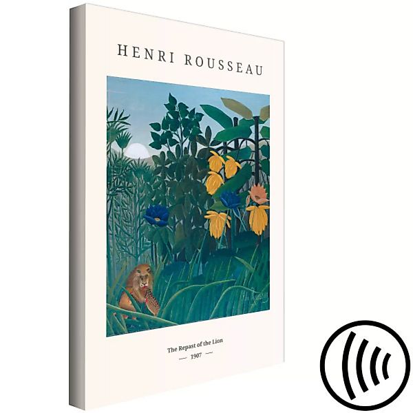 Bild auf Leinwand Henri Rousseau: The Repast of the Lion (1 Part) Vertical günstig online kaufen