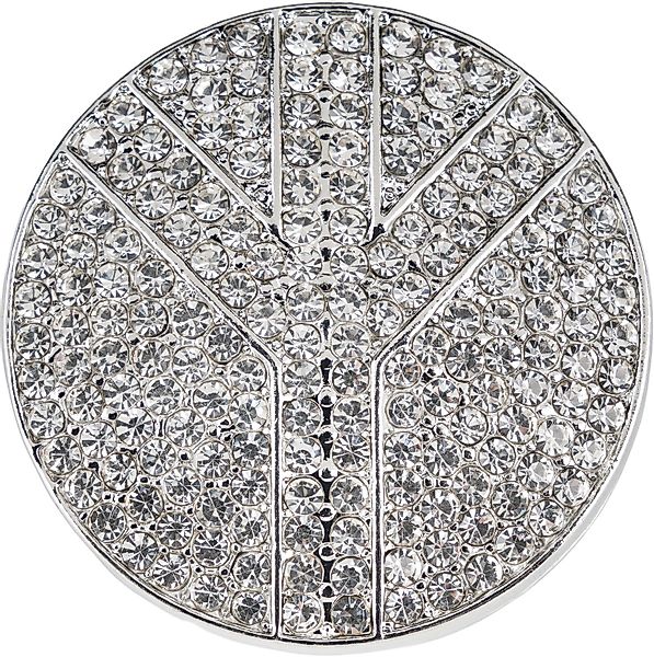 styleBREAKER Brosche Runde Magnet Brosche Peace günstig online kaufen