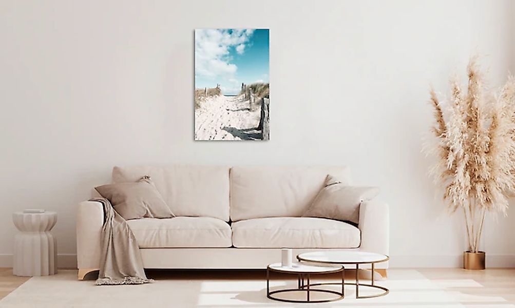 queence Acrylglasbild »Exeter« Deutschland   Düne   Gräser   Himmel   Meer günstig online kaufen