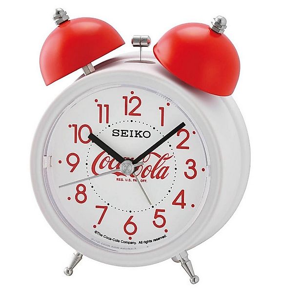 Seiko Quarzwecker Seiko Wecker Kunststoff analog Weiss/Rot CocaCola QHK905W günstig online kaufen
