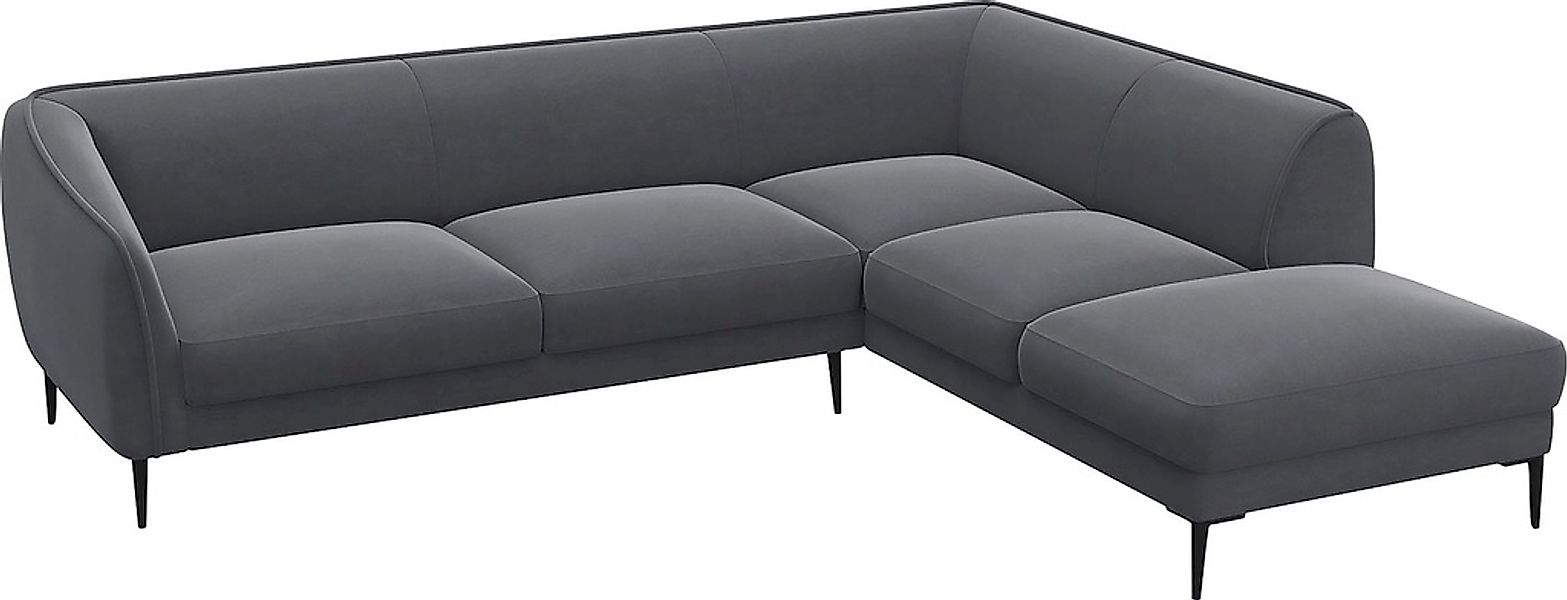FLEXLUX Ecksofa "Belle Designsofa, L-Form, B/T 268/209 cm", Skandinavisches günstig online kaufen