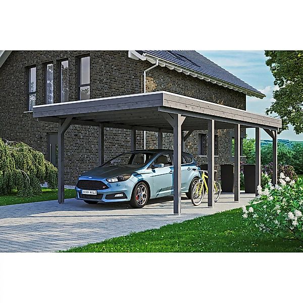 Carport Friesland Schiefergrau 397 x 708 cm mit EPDM-Dach günstig online kaufen